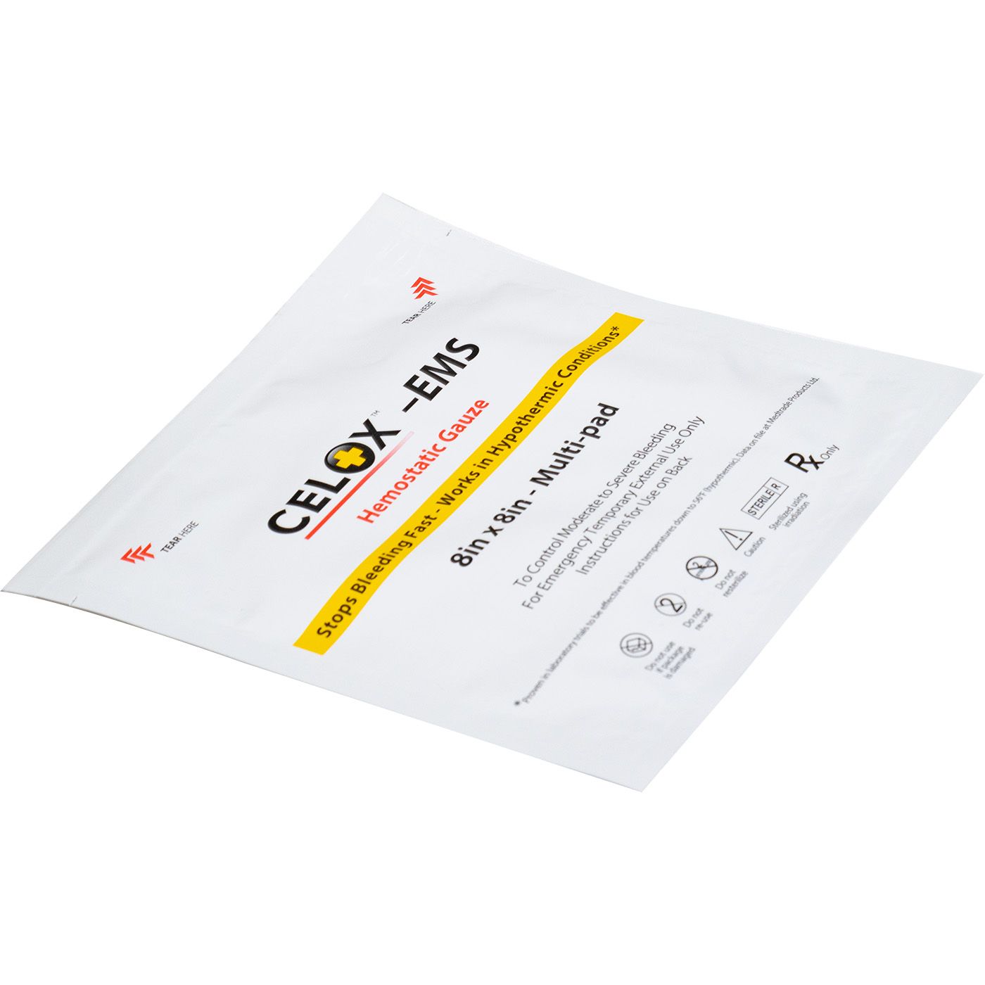 Medical - Celox - EMS 8 in. x 8 in. Hemostatic Gauze