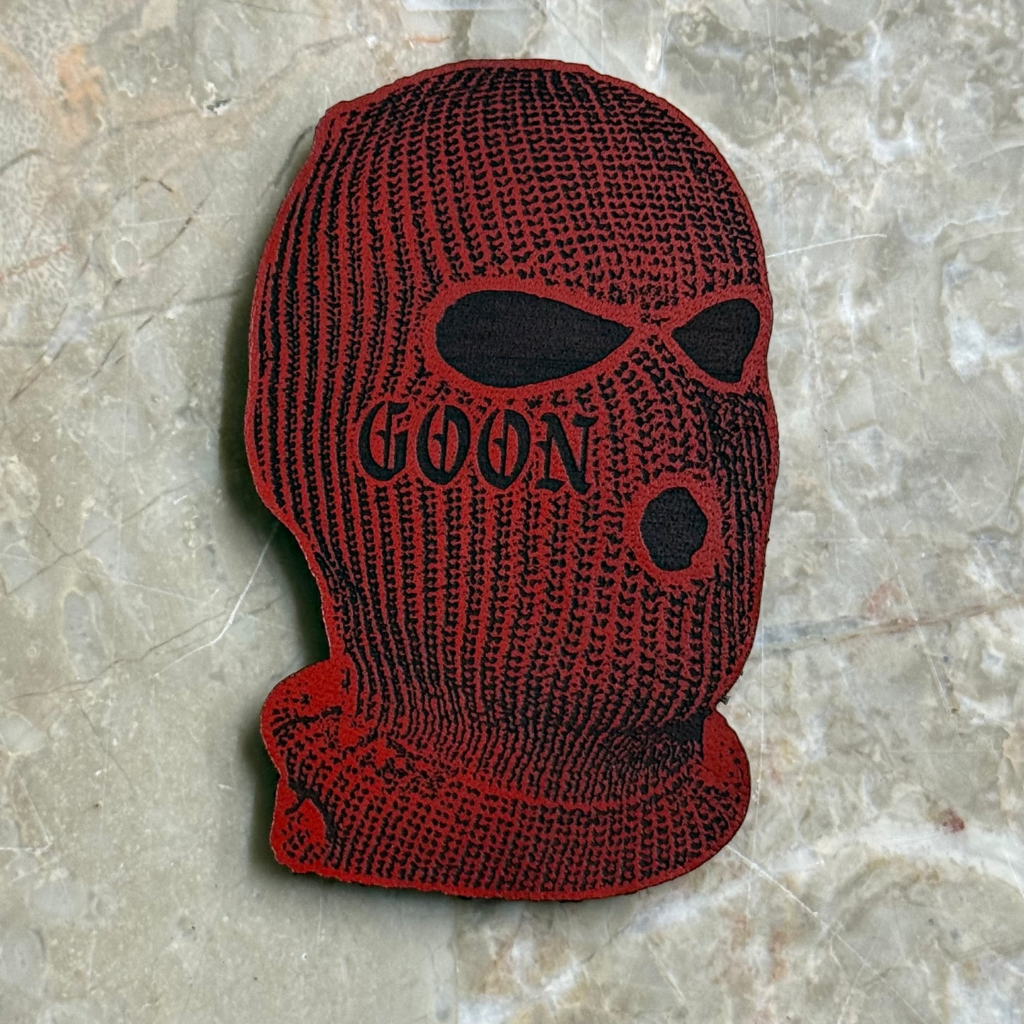 Patches - Red Head Leather Balaclavas