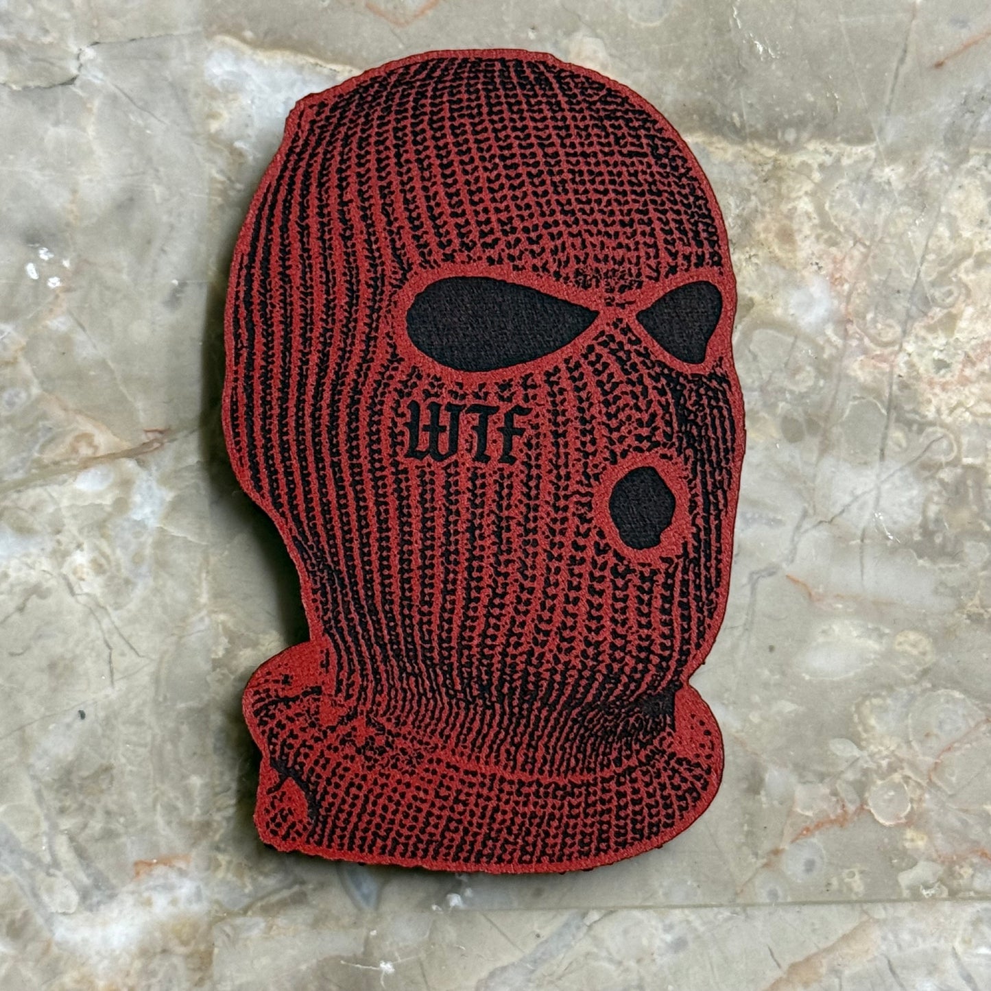 Patches - Red Head Leather Balaclavas