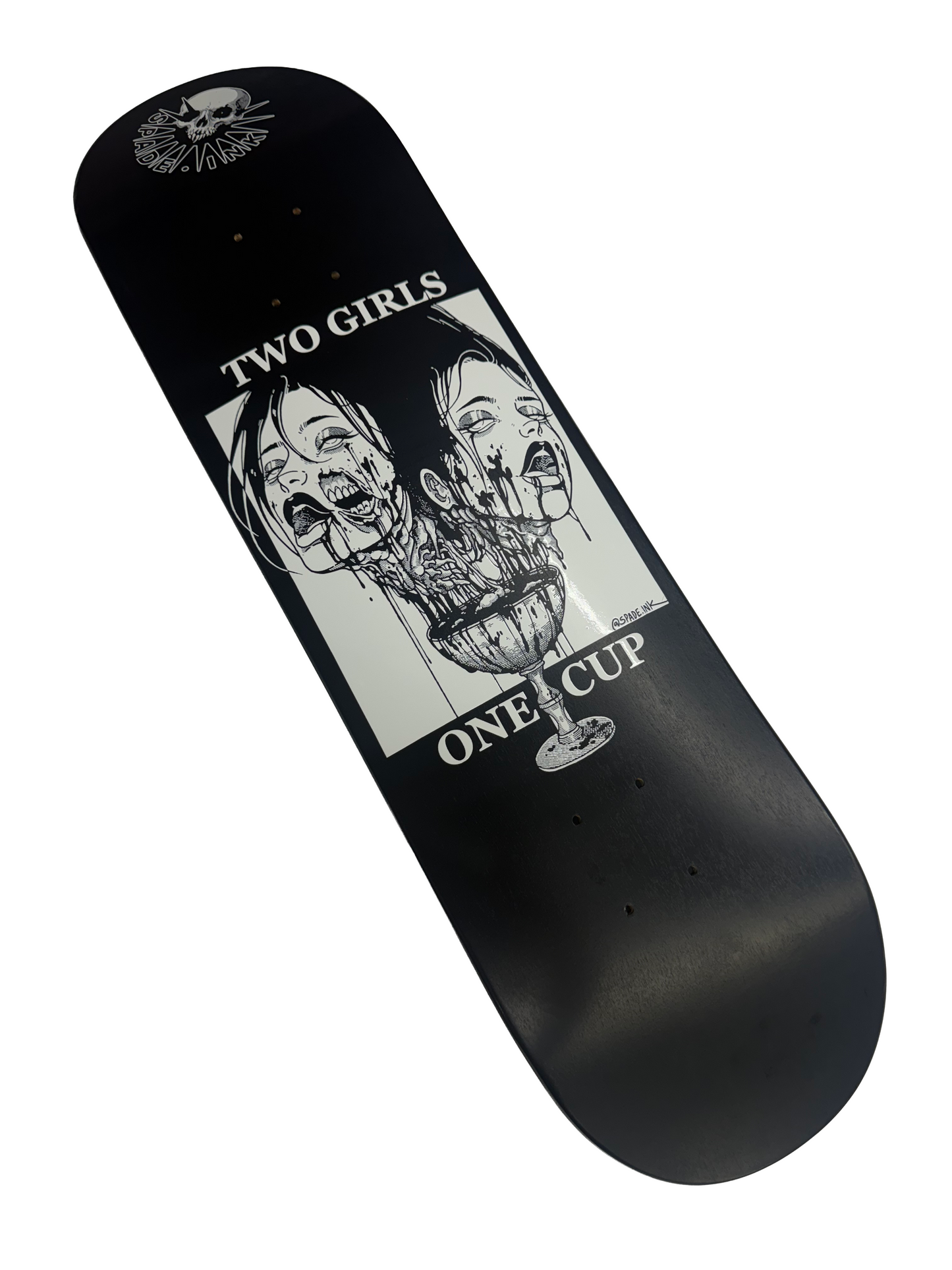 Spade Ink - 2 Girls 1 Cup Skate Deck