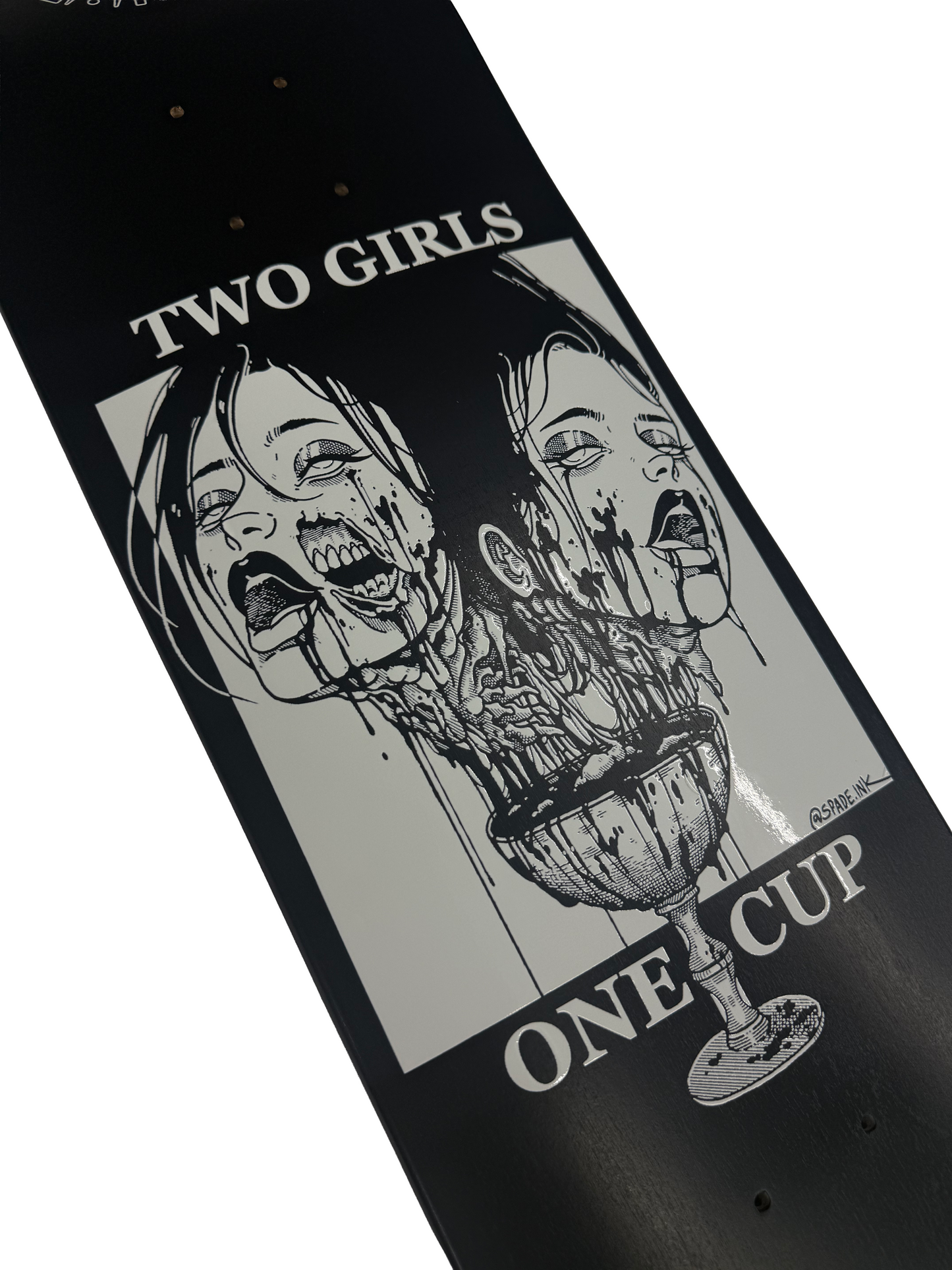 Spade Ink - 2 Girls 1 Cup Skate Deck