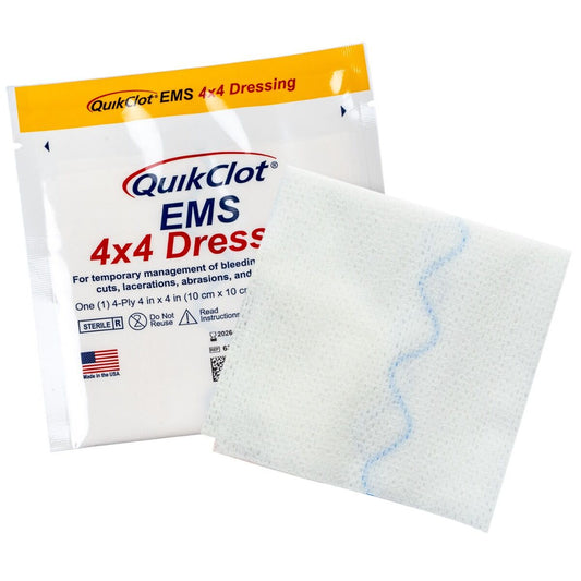 Medical - QuikClot EMS 4 x 4 Hemostatic Gauze