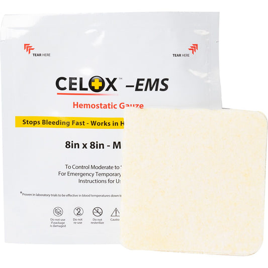 Medical - Celox - EMS 8 in. x 8 in. Hemostatic Gauze
