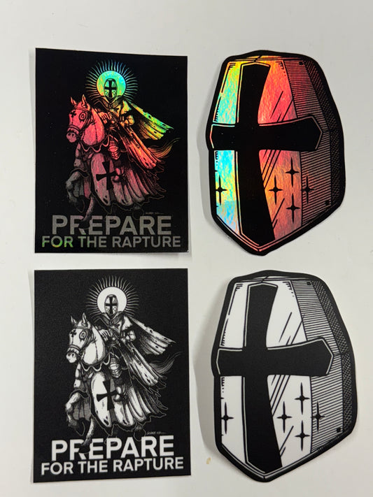 Slaps - Prepare for the Rapture / Crusader stickers