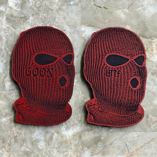 Patches - Red Head Leather Balaclavas