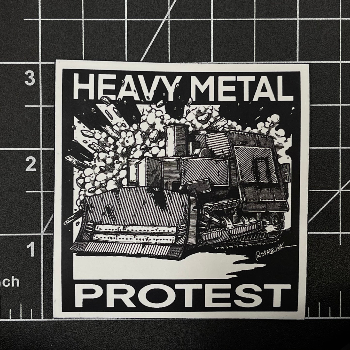 Spade Ink - Heavy Metal Protest White
