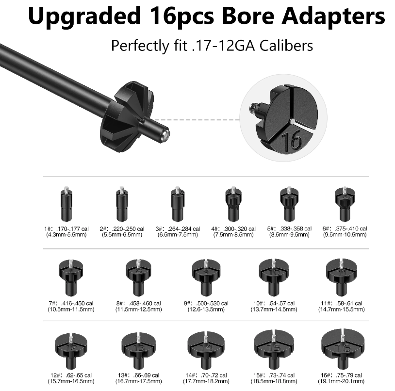 Gear - Laser Bore Sighter Laser with 16 Adapters and Upgraded Power Button