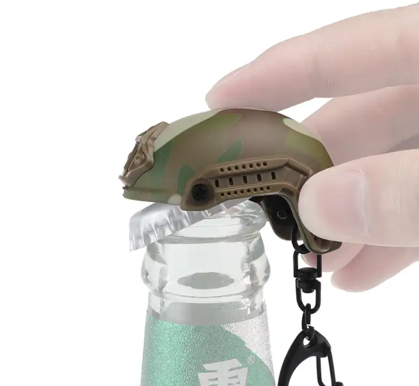 Gear - Tactical Mini Ballistic Helmet Bottle Opener Keychain